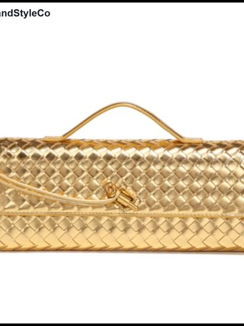 Handmade Woven Evening Bag Leather Shoulder Clutch Crossbody Purse
